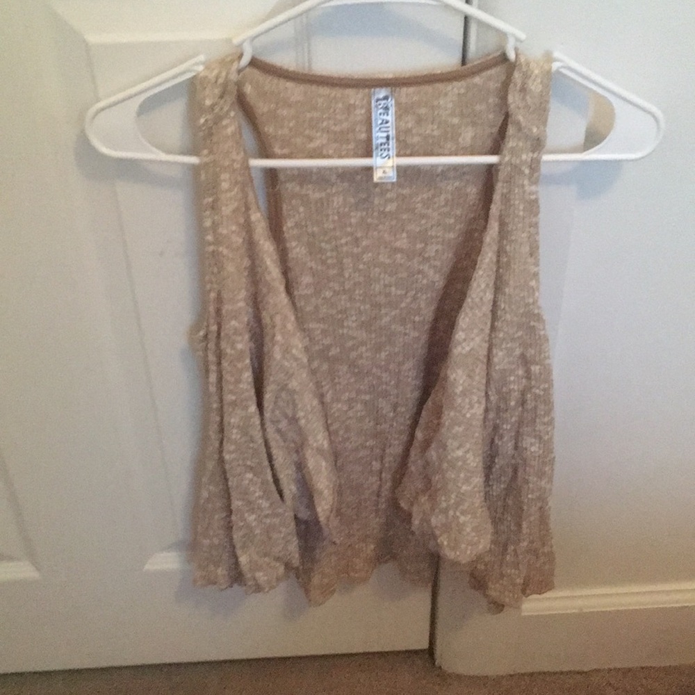 Tan cardigan